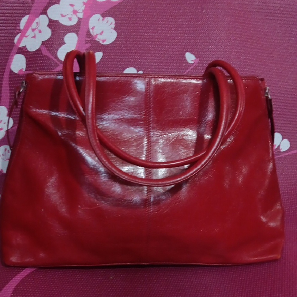 HOBO Red Leather Shoulder Bag